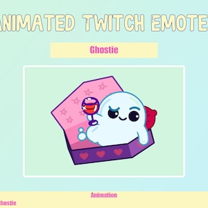 ANIMATED Ghostie Coffin Emotes for Twitch and Discord ! Cute Chibi Ghost Animated Emotes for streaming