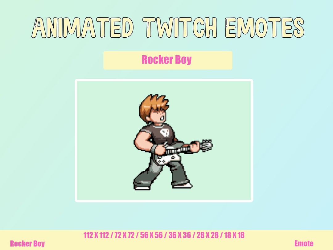 Animated Rocker Boy Emote for Twitch/discord (.GIF) - Etsy