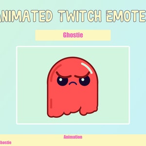 ANIMATED Ghost Red Explode Emotes for Twitch and Discord ! Cute Chibi Ghostie Animated Emotes for streaming