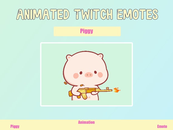 Animated Piggy Twitch Emote | Custom Discord Emotes (GIF)