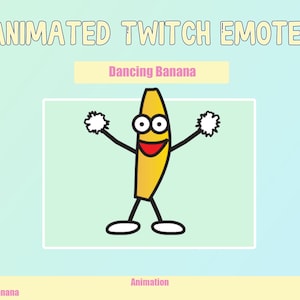 Animated Dancing Banana Emote for Twitch or Discord | Twitch Emotes | Animated Emotes