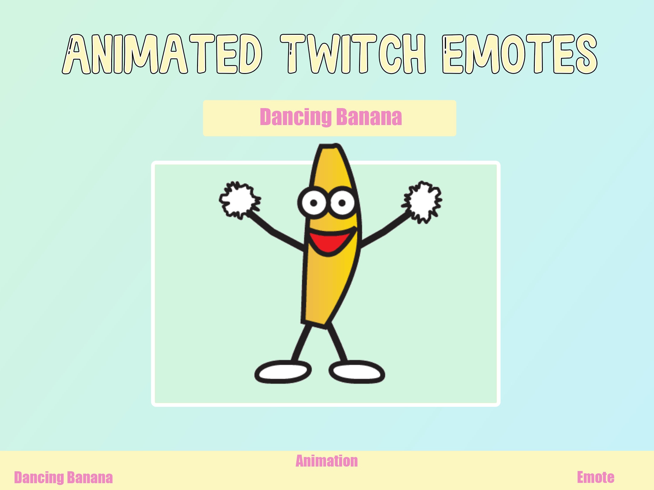 Animated Dancing Banana Emote for Twitch or Discord Twitch Etsy Australia