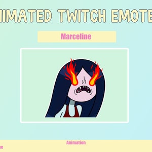 Marceline la Reina Vampiro animada de Hora de Aventuras - Emote para Twitch o Discord / Emotes de Twitch / Emotes animados