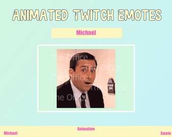 Animated Office Michael Dunder Mifflin Emote for Twitch or Discord | Twitch Emotes | Animated Emotes