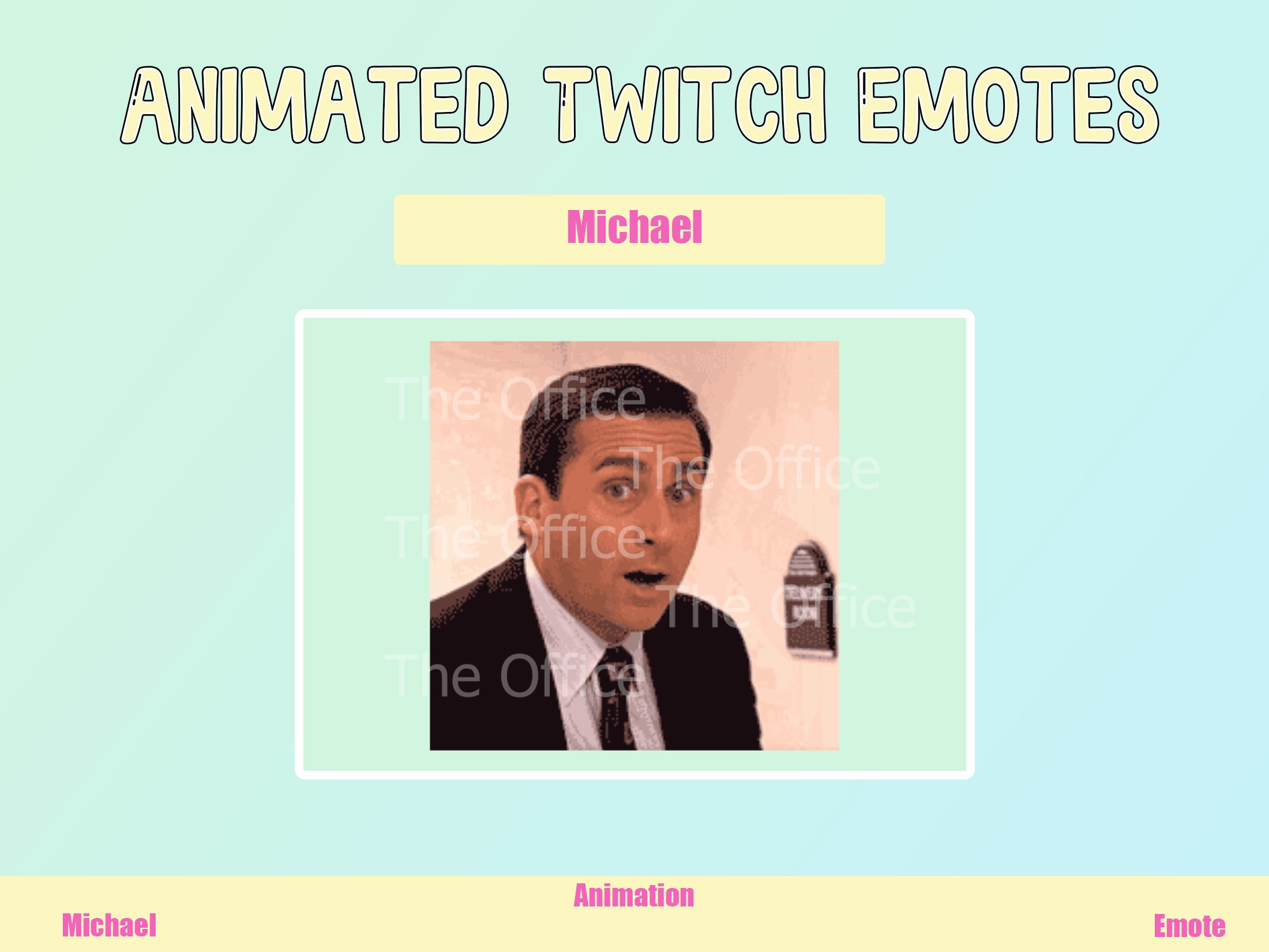 Animated Office Michael Dunder Mifflin Emote for Twitch or Discord | Twitch Emotes | Animated Emotes