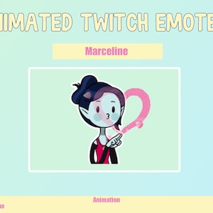 Marceline la Reina Vampiro animada de Hora de Aventuras - Emote para Twitch o Discord / Emotes de Twitch / Emotes animados