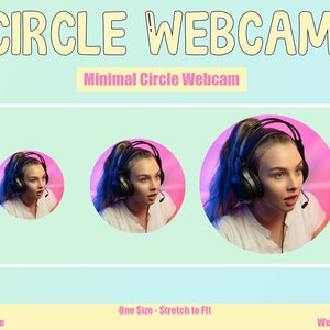 Circle Webcam Minimal Twitch Overlays, Stream Overlay, Easy to Install. Overlay Twitch