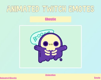 Animated Ghostie Emote for Twitch, Discord (Digital Download)