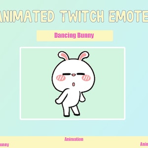 Emote animate di Sassy Bunny per Twitch e Discord! Emote animate di simpatici coniglietti chibi per lo streaming