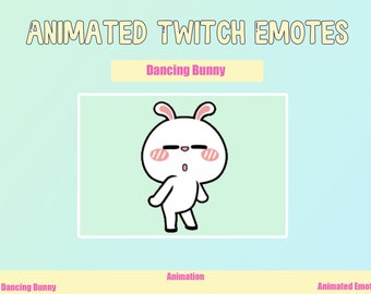 ANIMATED Sassy Bunny Emotes for Twitch and Discord ! Cute Chibi Bunnies Animated Emotes for streaming