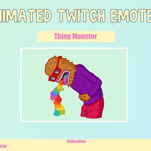 ANIMATED Monster Emotes for Twitch and Discord ! Cute Chibi Animated Emotes for streaming