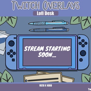 Animated Twitch Overlay/Scenes - Stream Starting, Be Right Back, Stream Ending, Offline (MP4/MOV + 4 Static PNGs)