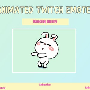 Animated Dancing Bunny Emote for Twitch or Discord | Twitch Emotes | Animated Emotes
