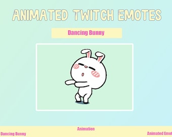 Animated Dancing Bunny Emote for Twitch or Discord | Twitch Emotes | Animated Emotes