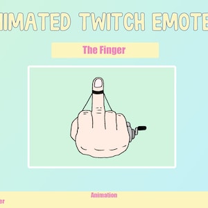 Emote animate di The Finger per Twitch e Discord! Emote animate di The Finger per lo streaming