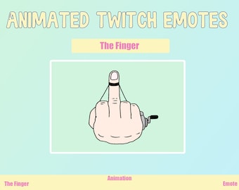 ANIMATED The Finger Emotes for Twitch and Discord ! The Finger Animated Emotes for streaming