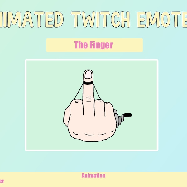 ANIMATED The Finger Emotes for Twitch and Discord ! The Finger Animated Emotes for streaming