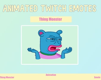 Animated Monster Chibi Emote for Twitch and Discord (GIF, Digital Download)