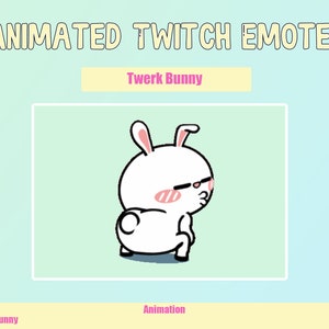 ANIMATED Twerk Bunny Emotes for Twitch and Discord ! Cute Chibi Bunnies Animated Emotes for streaming