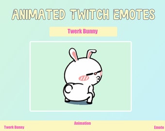 ANIMATED Twerk Bunny Emotes for Twitch and Discord ! Cute Chibi Bunnies Animated Emotes for streaming