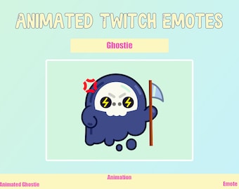 Geanimeerde Ghost Grim Reaper-emote voor Twitch/Discord (GIF)