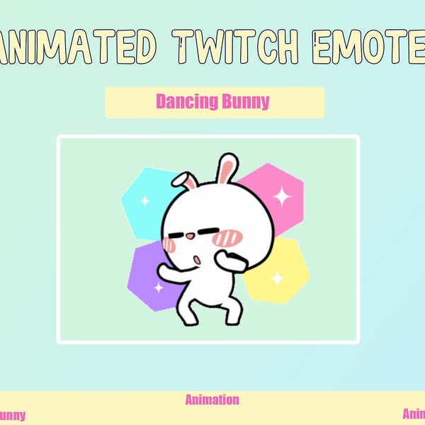 ANIMIERTE Carlton Bunny Emotes für Twitch und Discord ! Süße Chibi Hasen Animierte Emotes zum Streamen