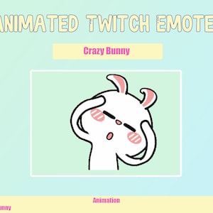 Animated Crazy Bunny Emote for Twitch or Discord | Twitch Emotes | Animated Emotes