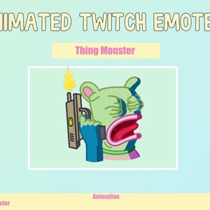 ANIMATED Monster Emotes for Twitch and Discord ! Cute Chibi Animated Emotes for streaming