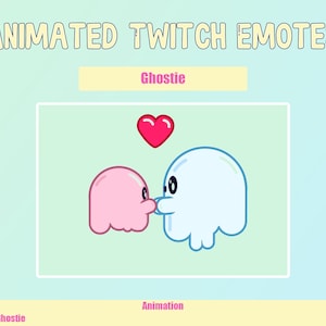 ANIMATED Ghost Pink Blue Spin Emotes for Twitch and Discord ! Cute Chibi Ghost Animated Emotes for streaming