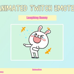 Animated Laughing Bunny Emote for Twitch or Discord | Twitch Emotes | Animated Emotes