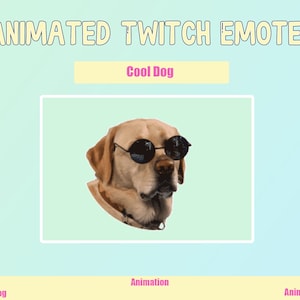 Twitch 絵文字アニメーション - Twitch または Discord 用のクールな犬の絵文字 | Twitch 絵文字 | アニメーション絵文字