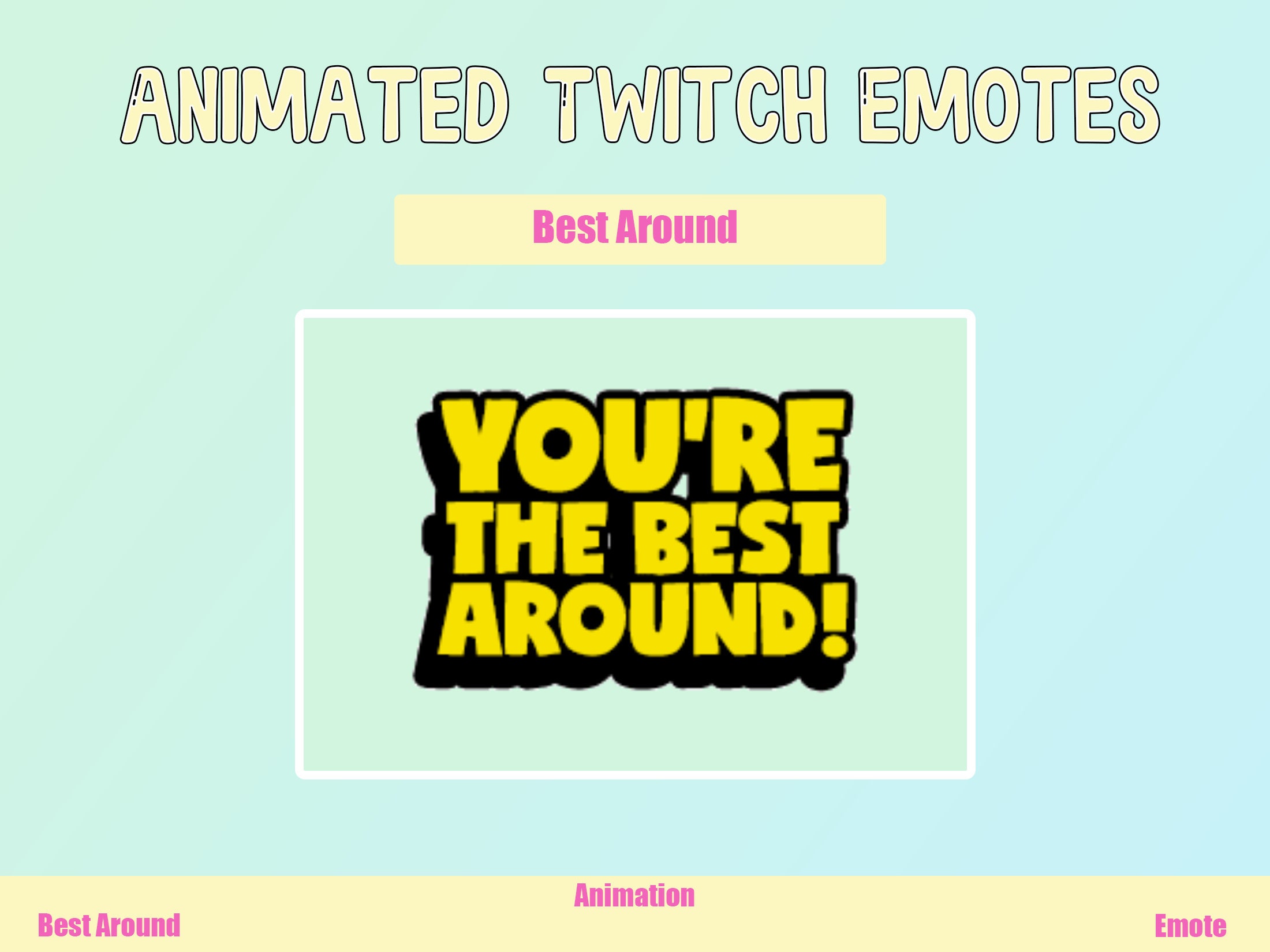Animated Dancing You're the Best Around for Twitch or Discord Twitch