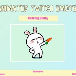 Animated Dancing Bunny Emote for Twitch or Discord | Twitch Emotes | Animated Emotes
