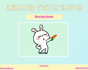 Animated Dancing Bunny Emote for Twitch or Discord | Twitch Emotes | Animated Emotes