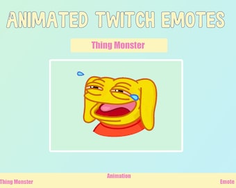 Animated Monster Twitch Emote for Discord (GIF Digital Download)