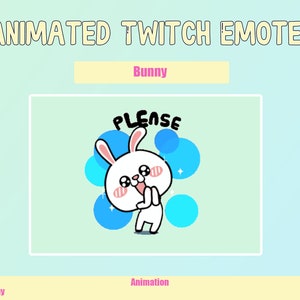 Animated Please Bunny Emote for Twitch or Discord | Twitch Emotes | Animated Emotes