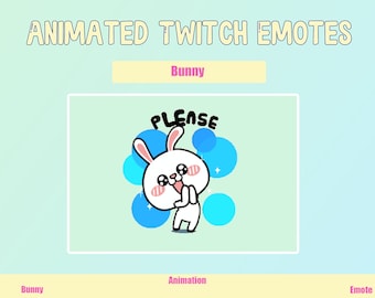 Animated Please Bunny Emote for Twitch/Discord