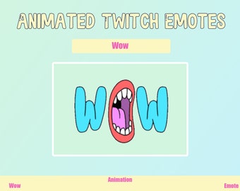 Animated wow Emote for Twitch or Discord | Twitch Emotes | Animated Emotes
