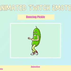 Animated Dancing Pickle Emote for Twitch or Discord | Twitch Emotes | Animated Emotes