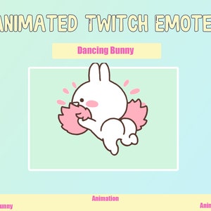 Animated Cheer Bunny Emote for Twitch or Discord | Twitch Emotes | Animated Emotes