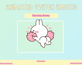 Animated Cheer Bunny Emote for Twitch or Discord | Twitch Emotes | Animated Emotes
