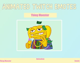 Animated Chibi Monster Emote for Twitch, Discord (GIF)