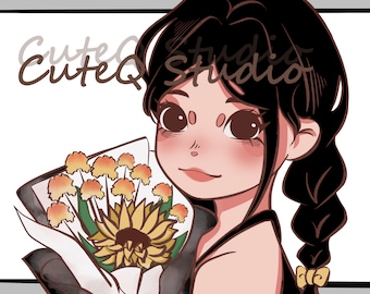 Profile picture commission, Custom portrait from photo, Cartoon ,Drawing & Illustration,Ins or Facebook icon.
