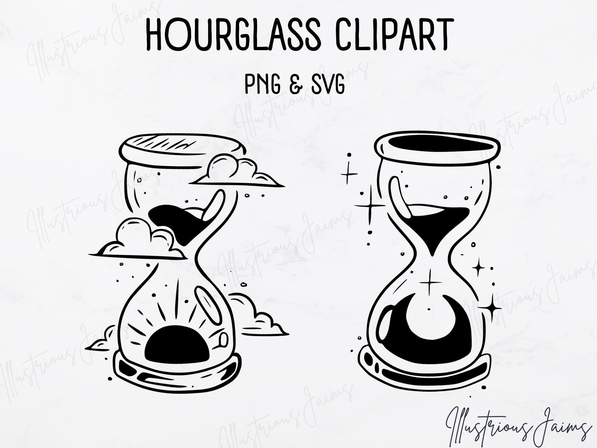 Celestial Hourglass SVG Hourglass PNG Space Sky Flask Etsy