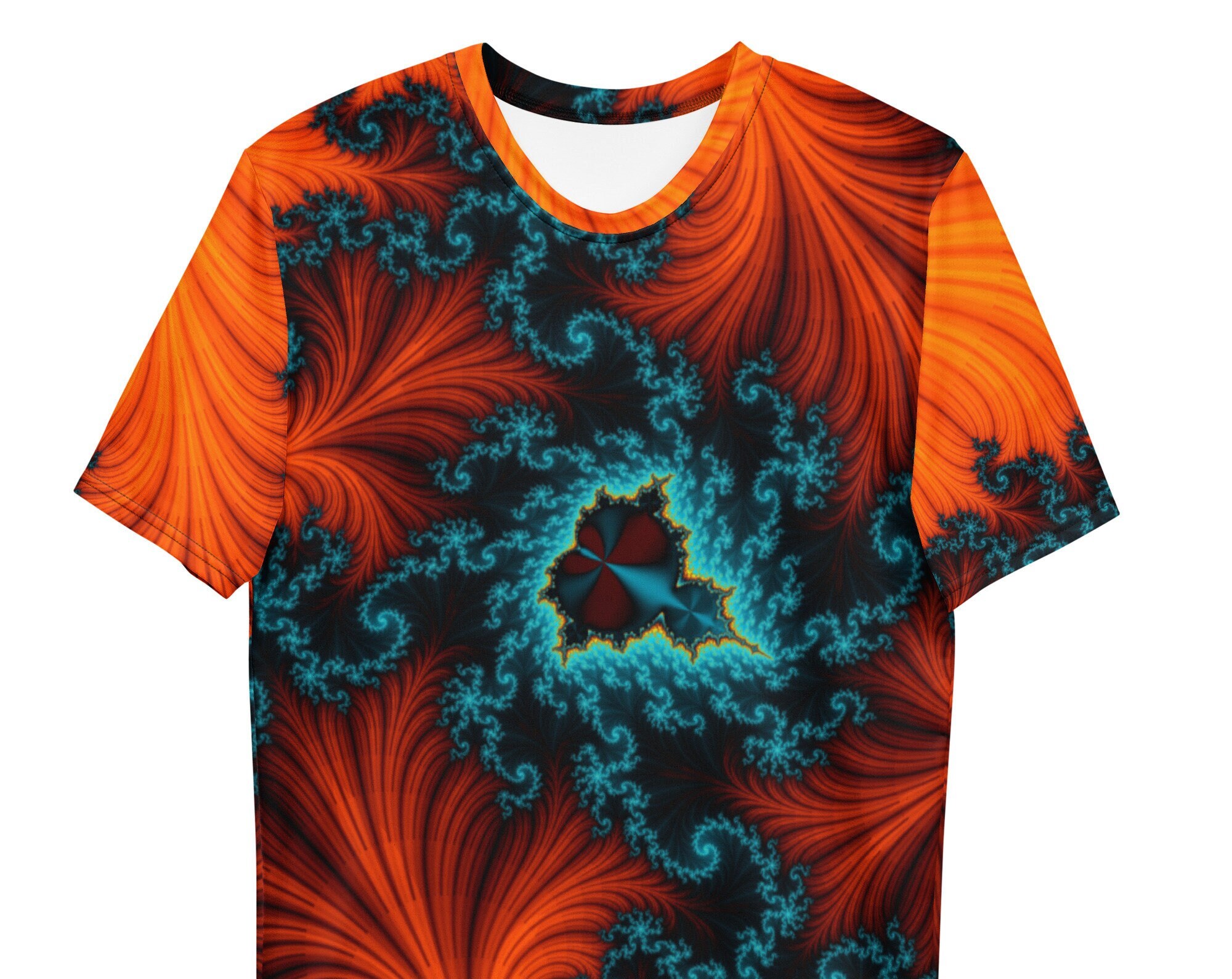 Discover 3D Shirt - Orange Mandelbro Fractal