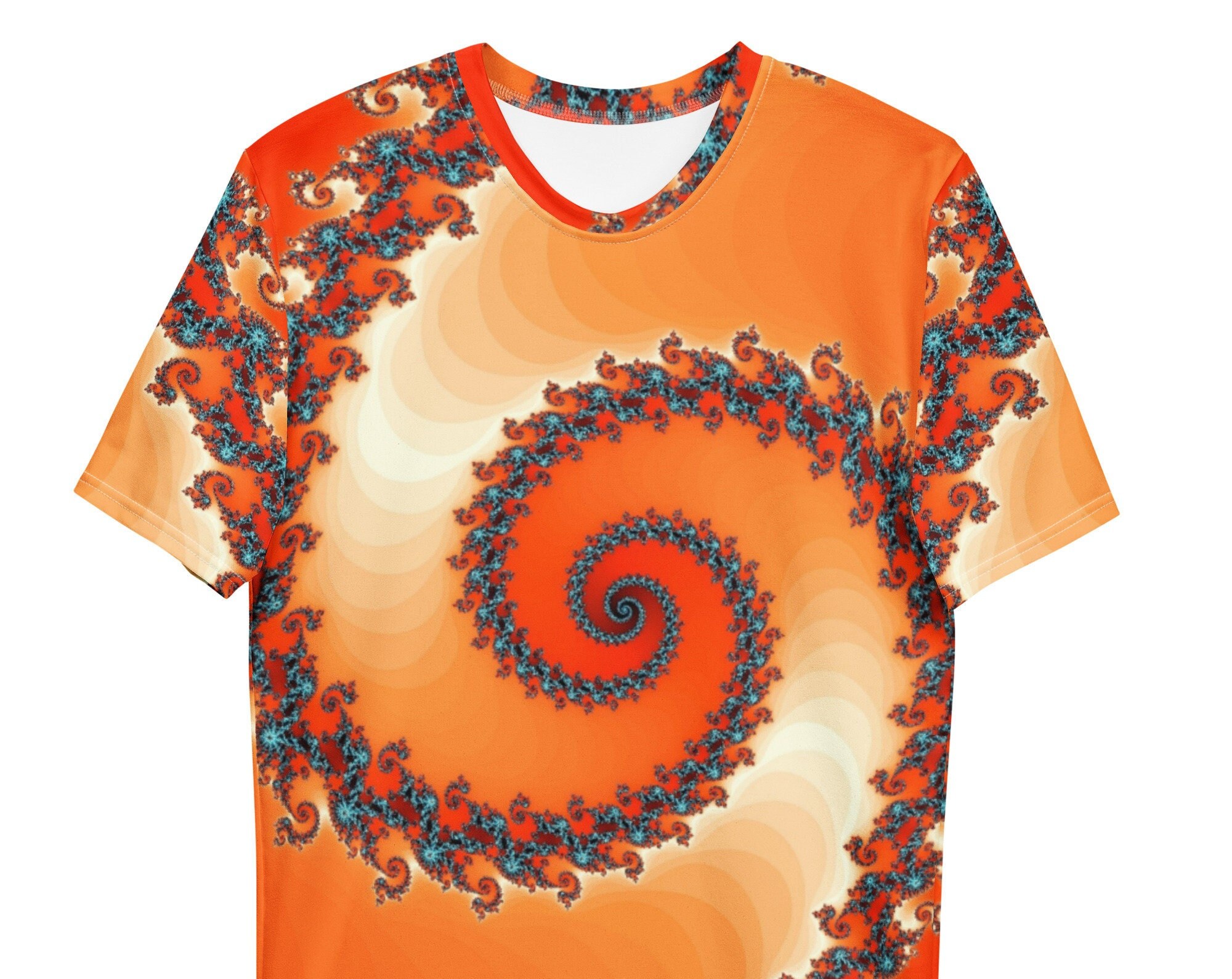 3D Shirt - Orange Spiral