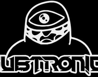 Subtronics Cyclops Logo Calcomanía Blanca EDM Logo