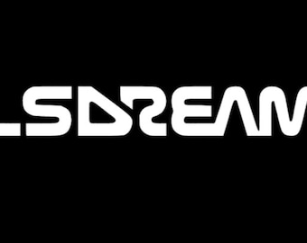 Logotipo de LSDREAM Calcomanía blanca EDM Artist Decal