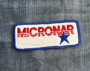 Écusson en tissu brodé Micronar vintage