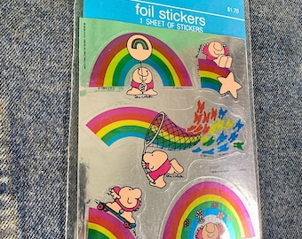 Vintage 1984 Ziggy foil sticker sheet